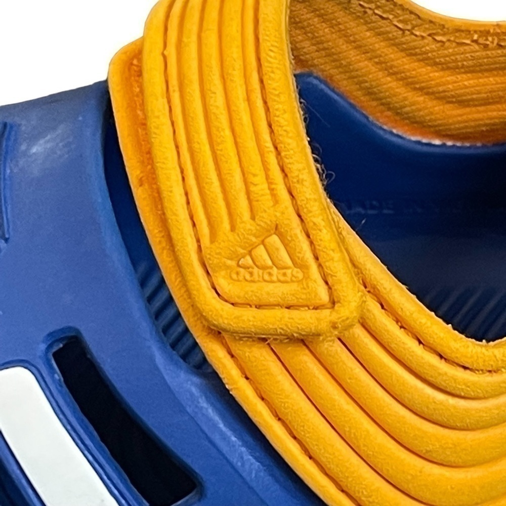 GUC toddler Adidas foam/water shoe, velcro, blue/orange, size 4K. - Picture 4 of 6